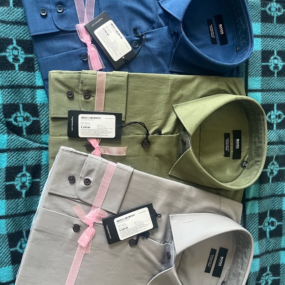 BOSS by HUGO BOSS - Regular Fit Cotton Dress Shirt - Green - Picture 5 of 5